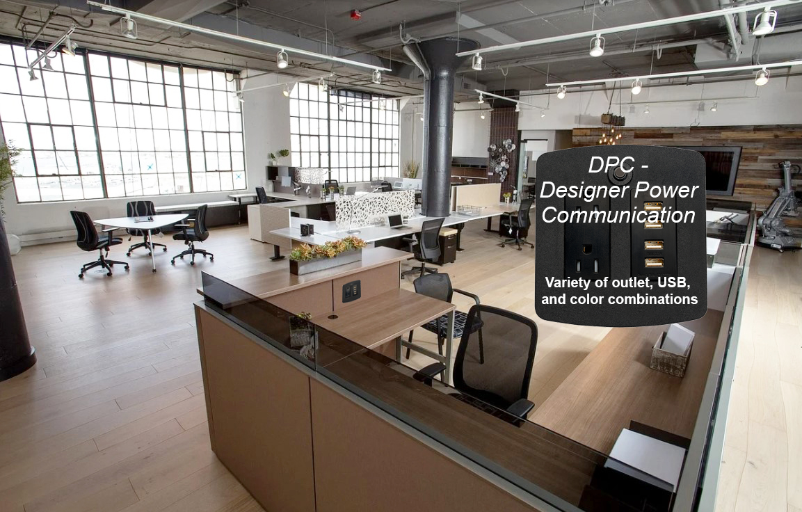 open office concept promoting power ditribution