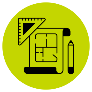 pencil square ruler architect drawing icon for custom sizes